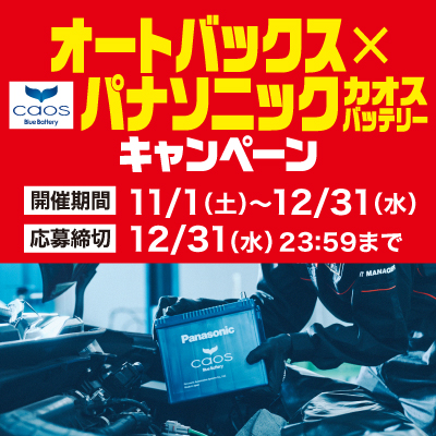 対象のカオスバッテリー購入で「えらべるPay」3,000円分が抽選で当たる！