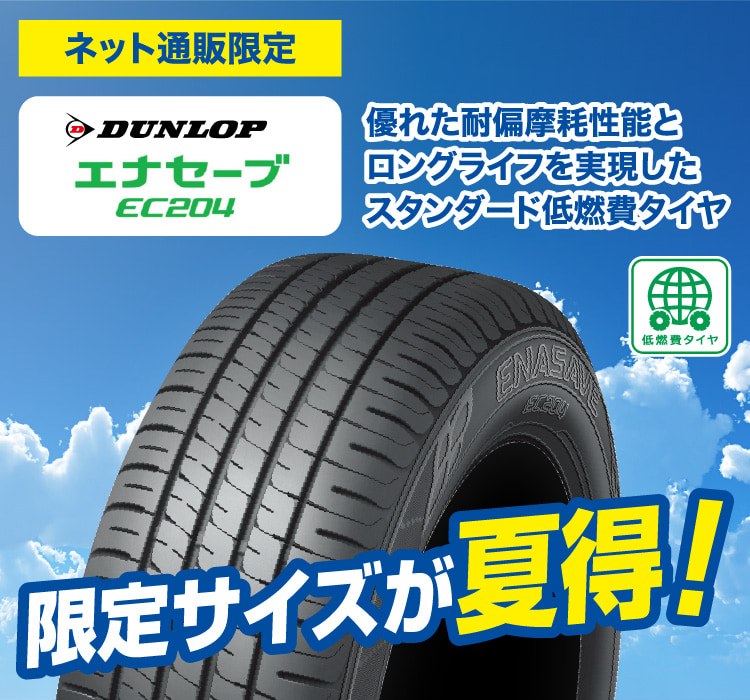 ネット通販限定　DUNLOP エナセーブ EC204 限定サイズが夏得！